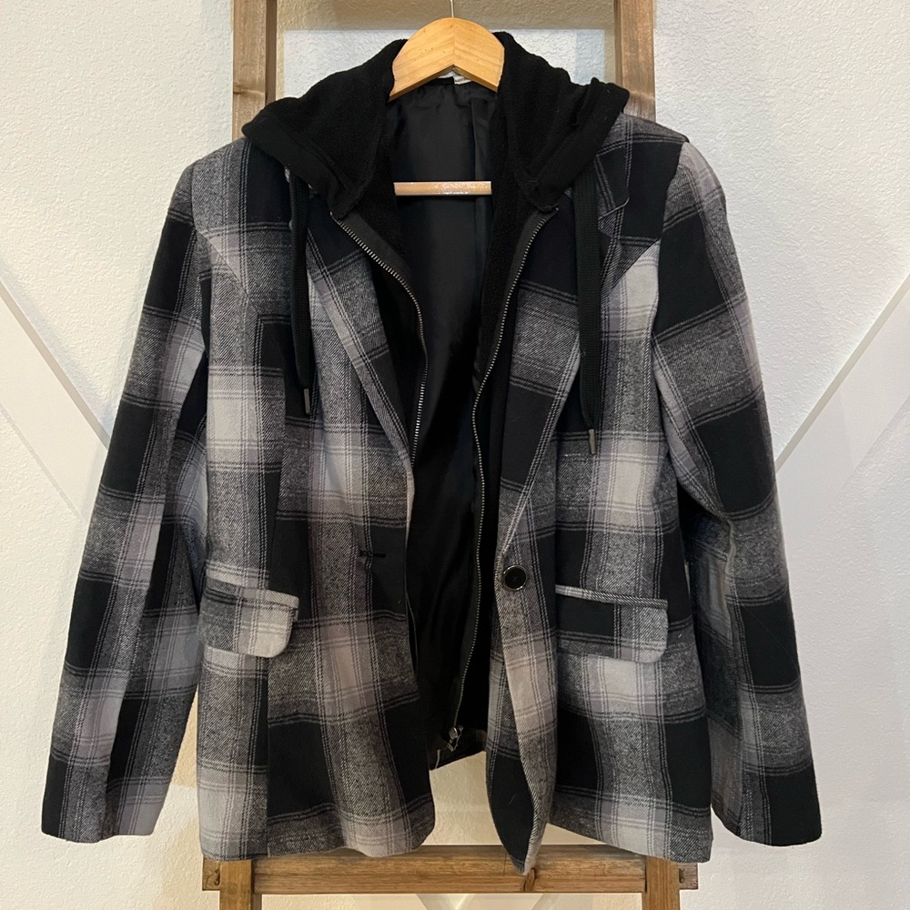 Vintage Havana Hooded Blazer